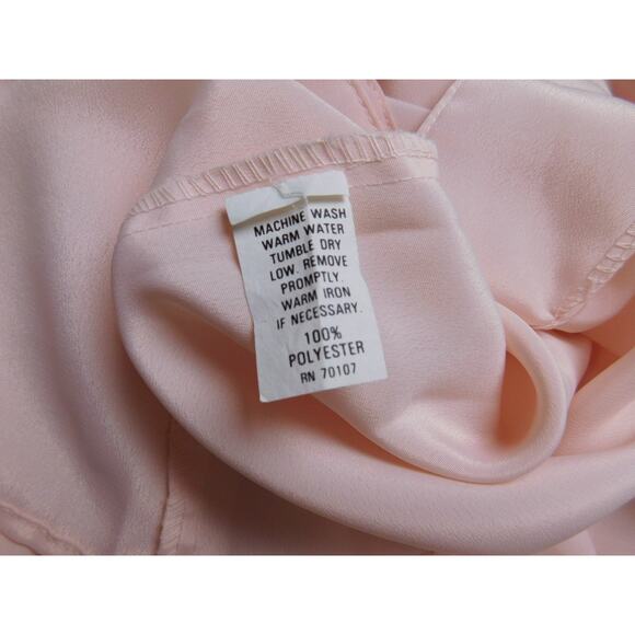 Vintage Jaclyn Smith Shirt 14 Light Pink Short Sleeve Button Down Made USA - Picture 7 of 7